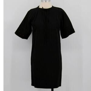 Vintage Black Dress with Red Detail